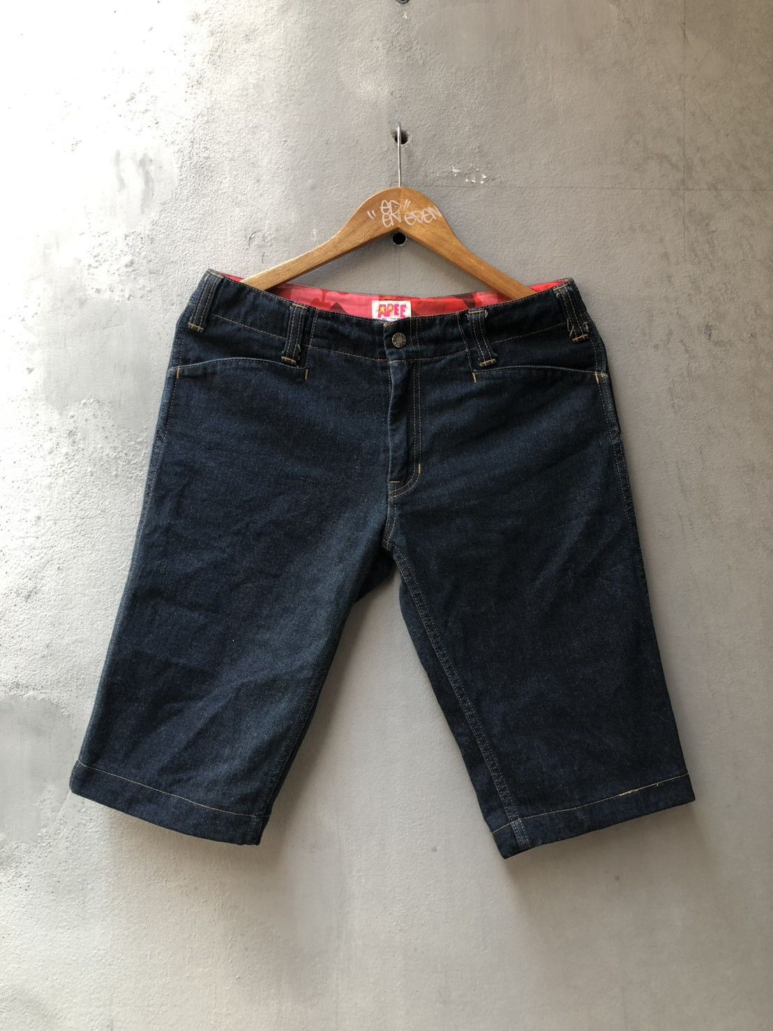 Bape Bape Collage Logo Denim Shorts Size 32" / US 10 / IT 46 - 2 Thumbnail