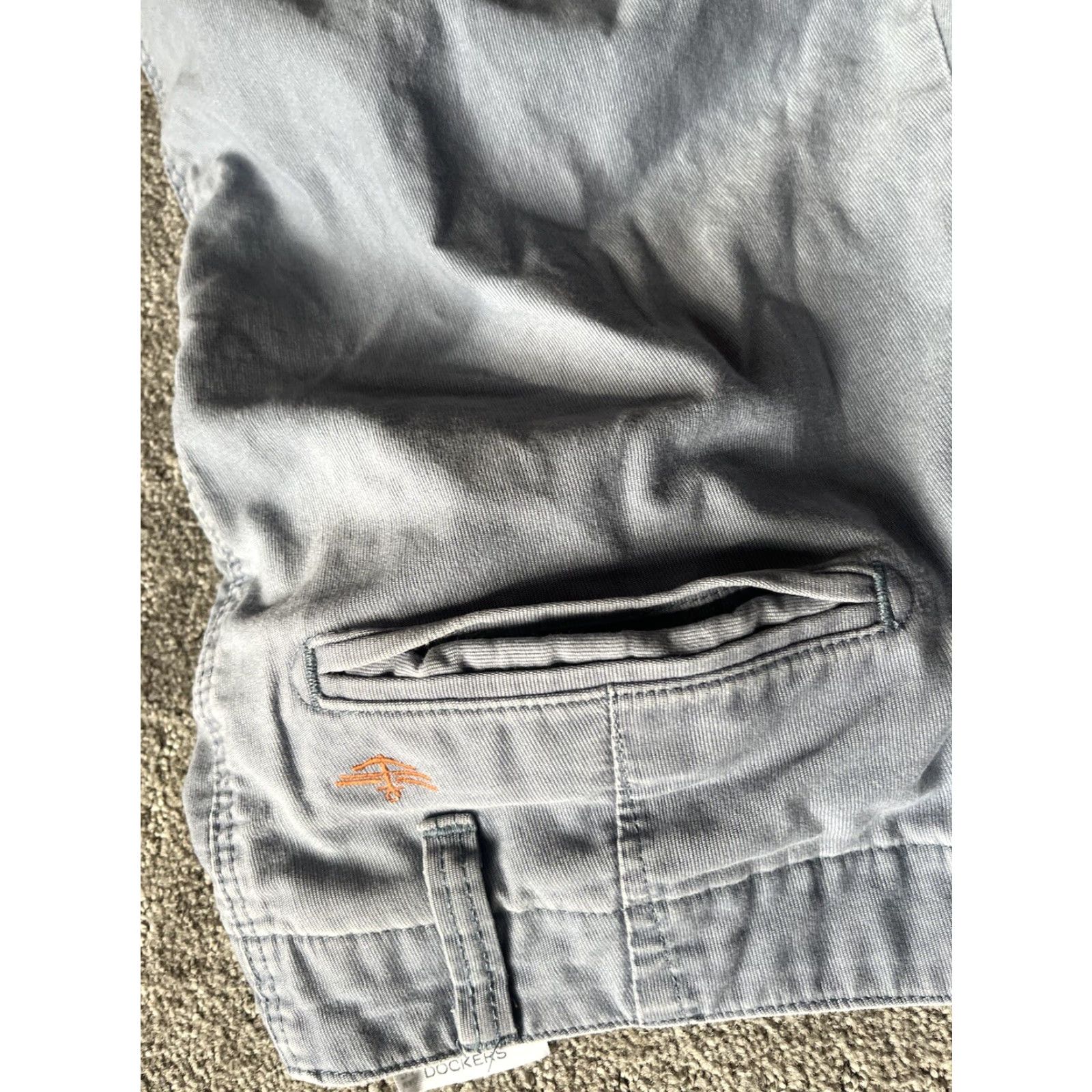 Dockers DOCKERS Classic Fit Chino Pants Mens Size 33x32 Gray Flat Front Regular Size US 33 - 5 Thumbnail