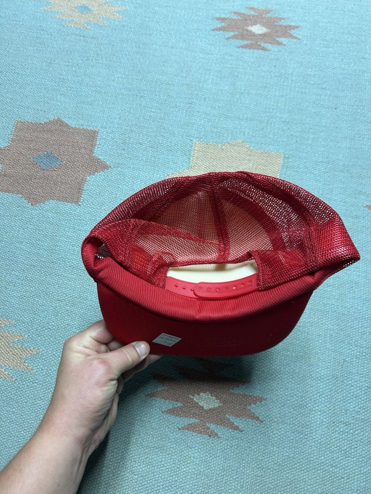 Vintage Vtg trucker hat tractor supply co TSC farm red white 2 tone Size ONE SIZE - 4 Thumbnail