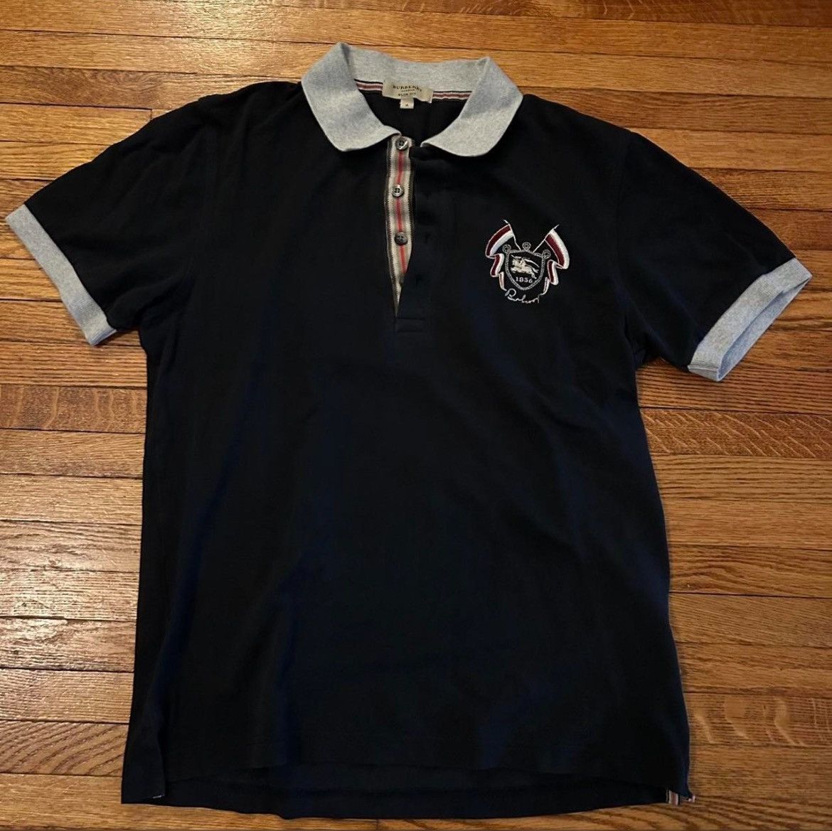 image of Burberry Polo in Navy, Men's (Size Small)