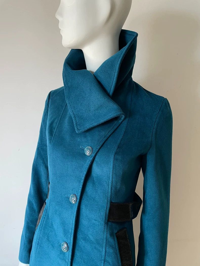 Helmut Lang Helmut Lang Blue and blue temperament handsome wool jacket Size US XL / EU 56 / 4 - 2 Thumbnail