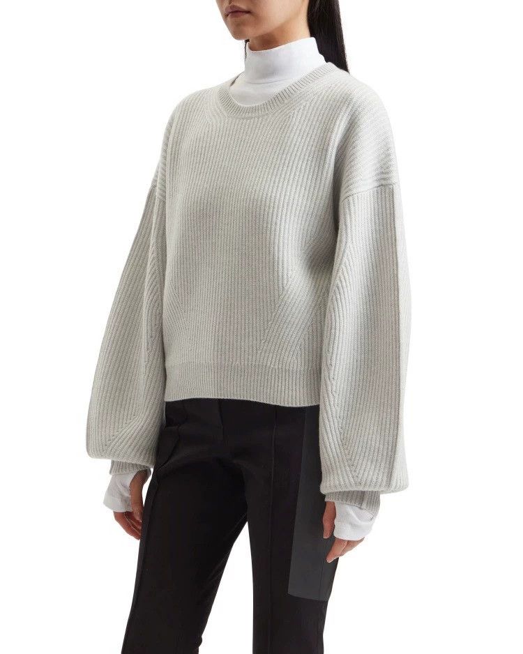 Helmut Lang HELMUT LANG Tapered shoulder design rib knit sweater Size S / US 4 / IT 40 - 8 Thumbnail