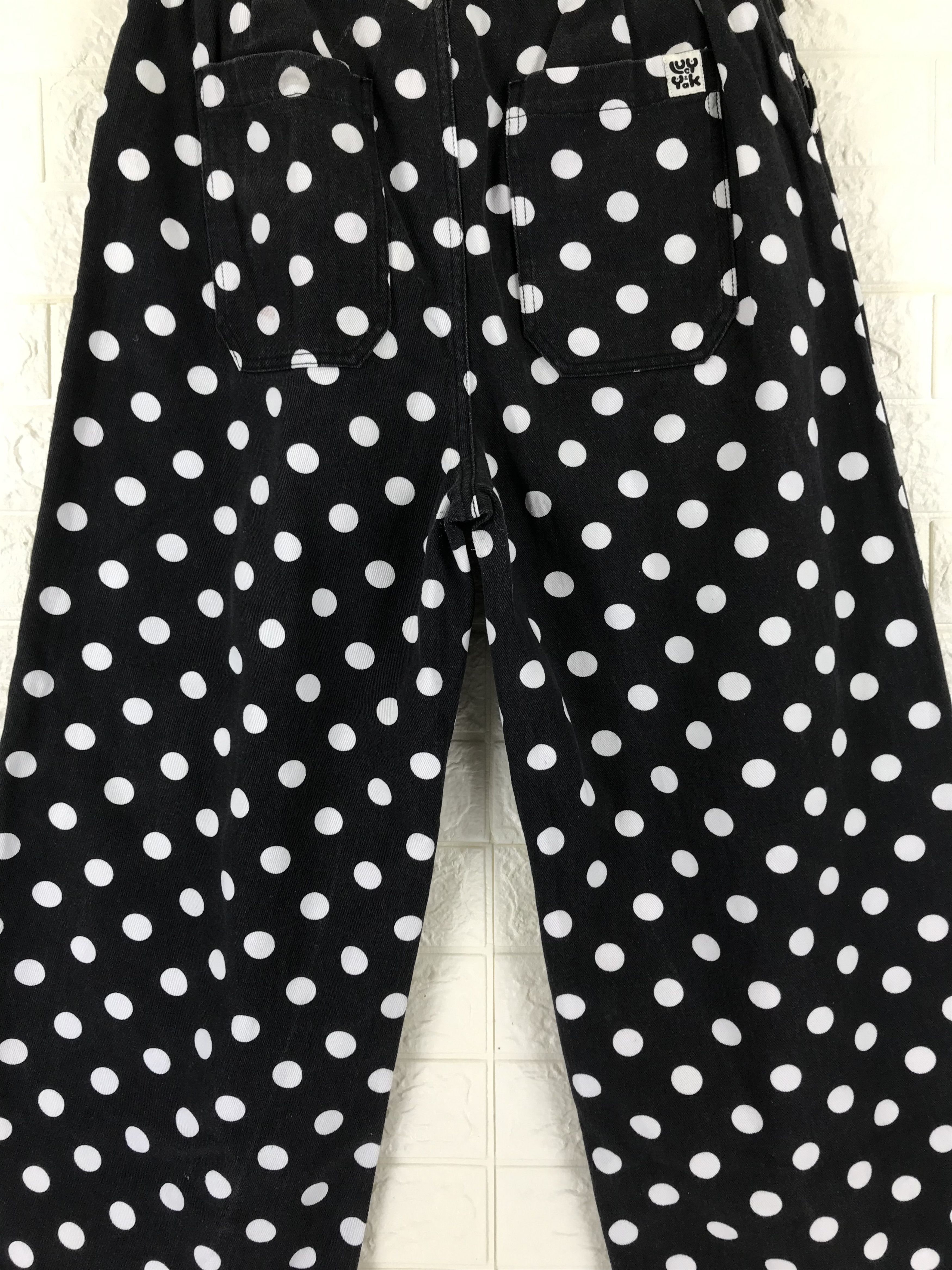 Japanese Brand Vintage Lucy & Yak Polkadot Crazy Baggy Jeans Size US 30 / EU 46 - 6 Thumbnail