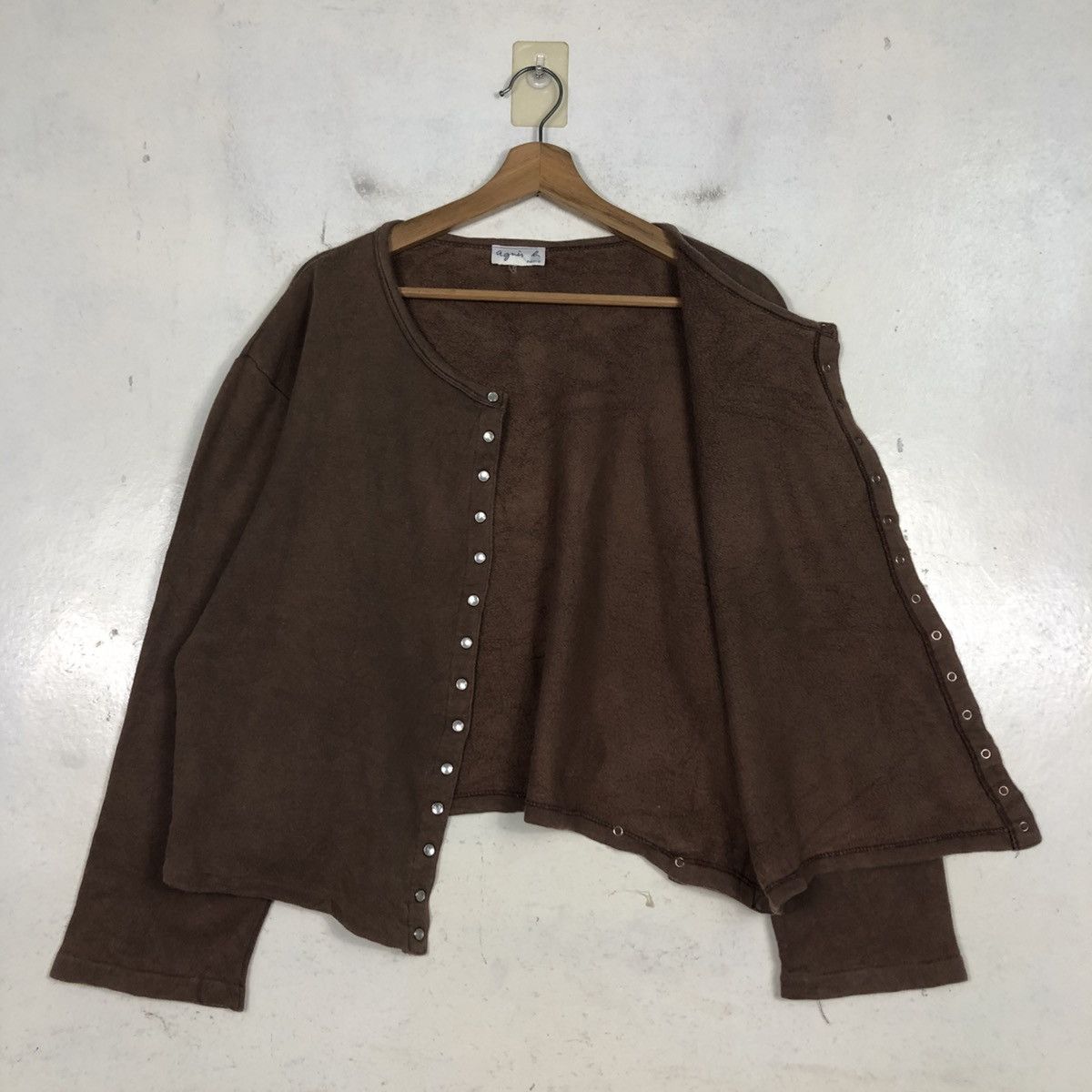 agnes b. 📌Vintage Snap Button Cardigan Agnes B. Rich Brown Size US M / EU 48-50 / 2 - 14 Thumbnail