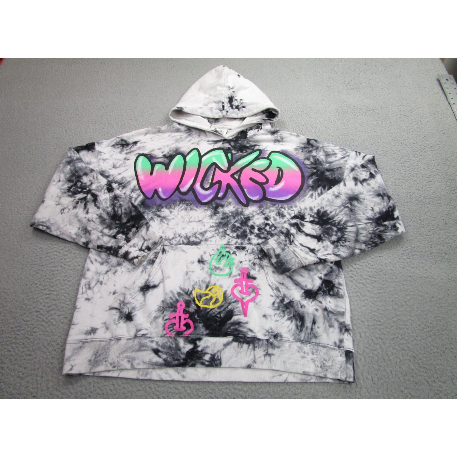Disney DISNEY Villains Hoodie Sweater Pullover Gray Tie Dye Women L Long Sleeve Size L / US 10 / IT 46 - 2 Thumbnail