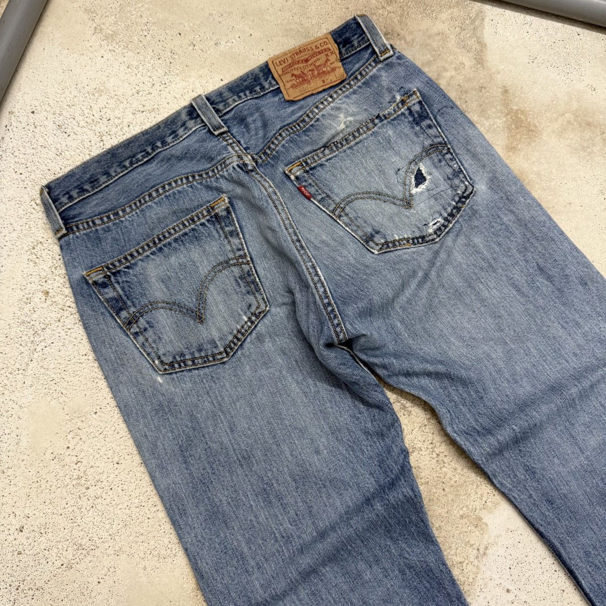 Levi's Vintage Levis 501 Repaired ZipFly Distressed Denim Pants Size US 31 - 11 Thumbnail