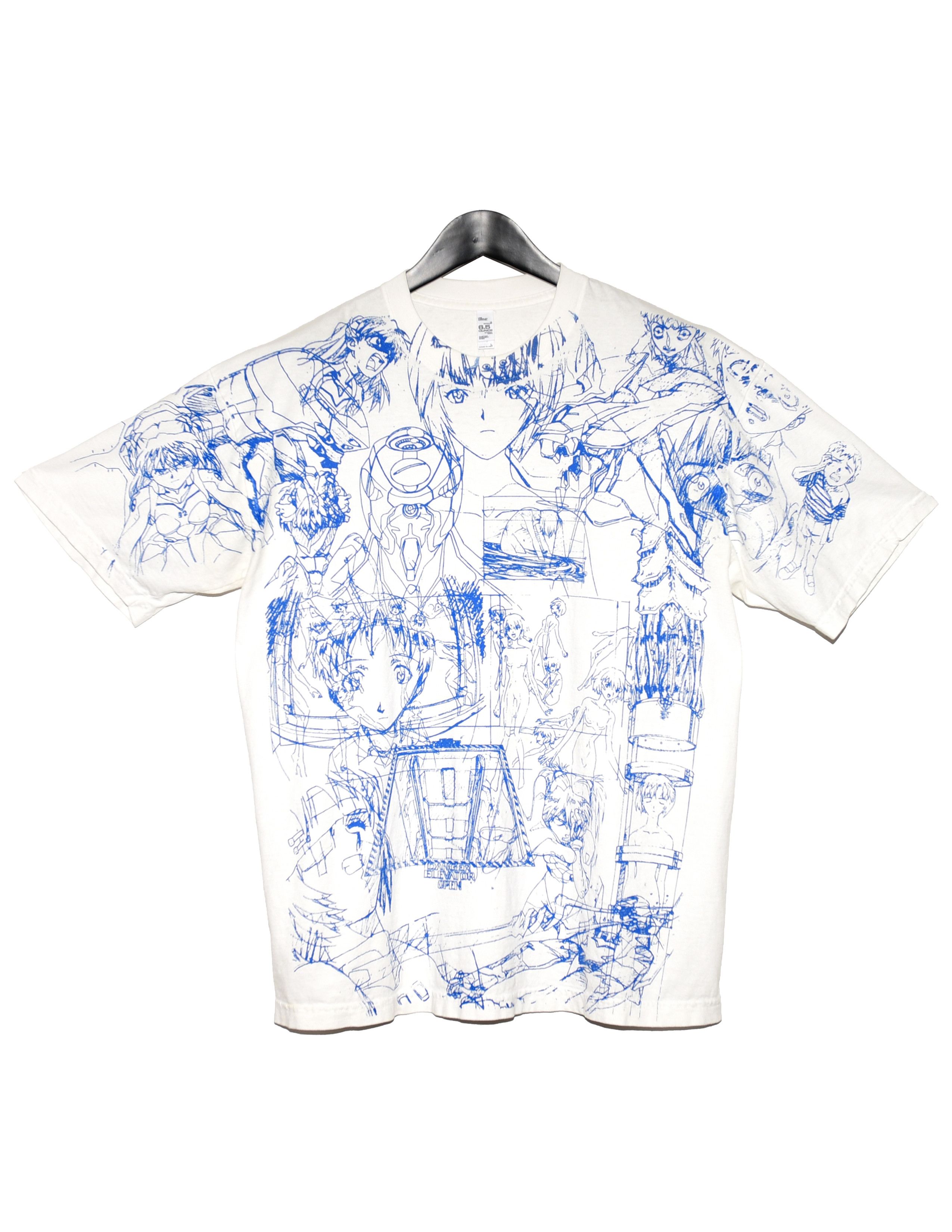 Pre-owned Asspizza Findsleep End Of Evangelion Tee In White
