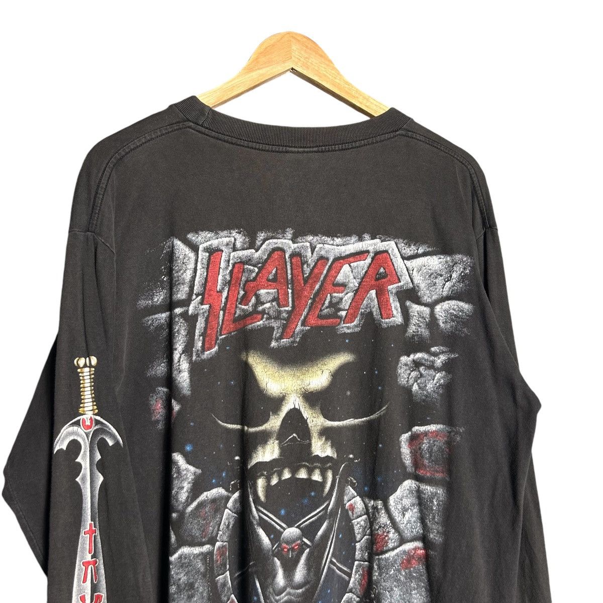 Slayer × Vintage Vintage 90s Slayer live intrusion Long Sleeve Tshirt Size US XL / EU 56 / 4 - 3 Thumbnail
