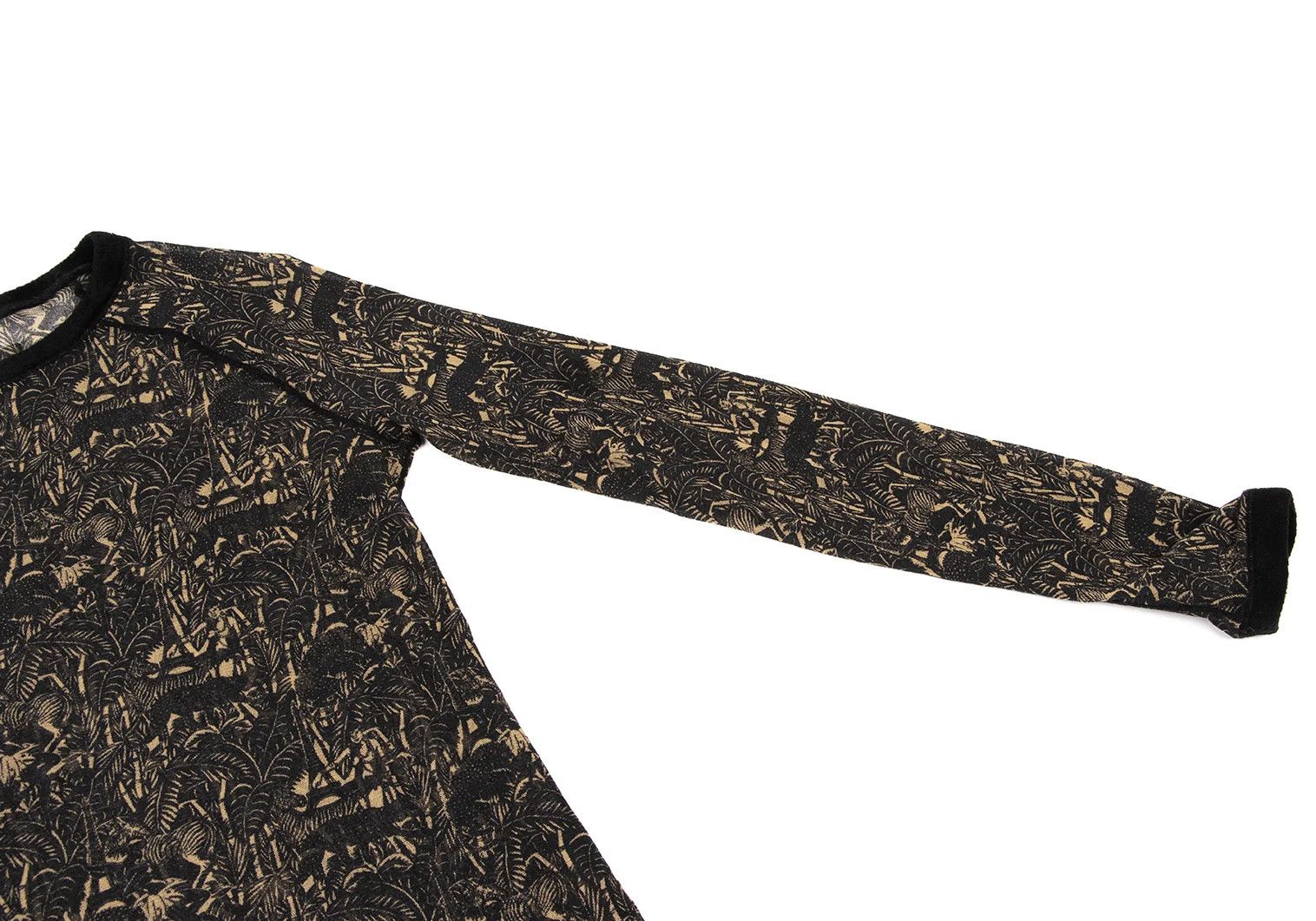 Jean Paul Gaultier Jungle Print Power Net Cut Sew Top in Black Brown Size M Size US M / EU 48-50 / 2 - 4 Thumbnail