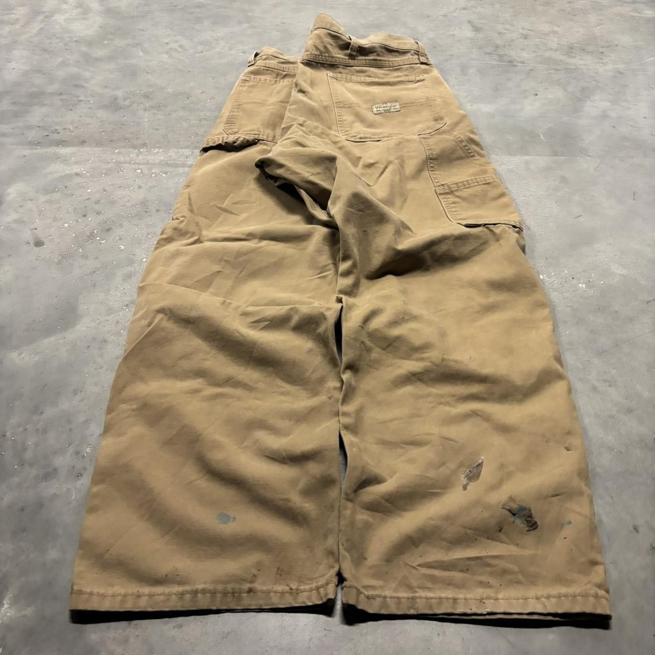 Japanese Brand × Vintage Crazy Vintage Y2K/2000s Baggy Khaki Skater Workwear Carpenter Pants! Size US 36 / EU 52 - 4 Thumbnail