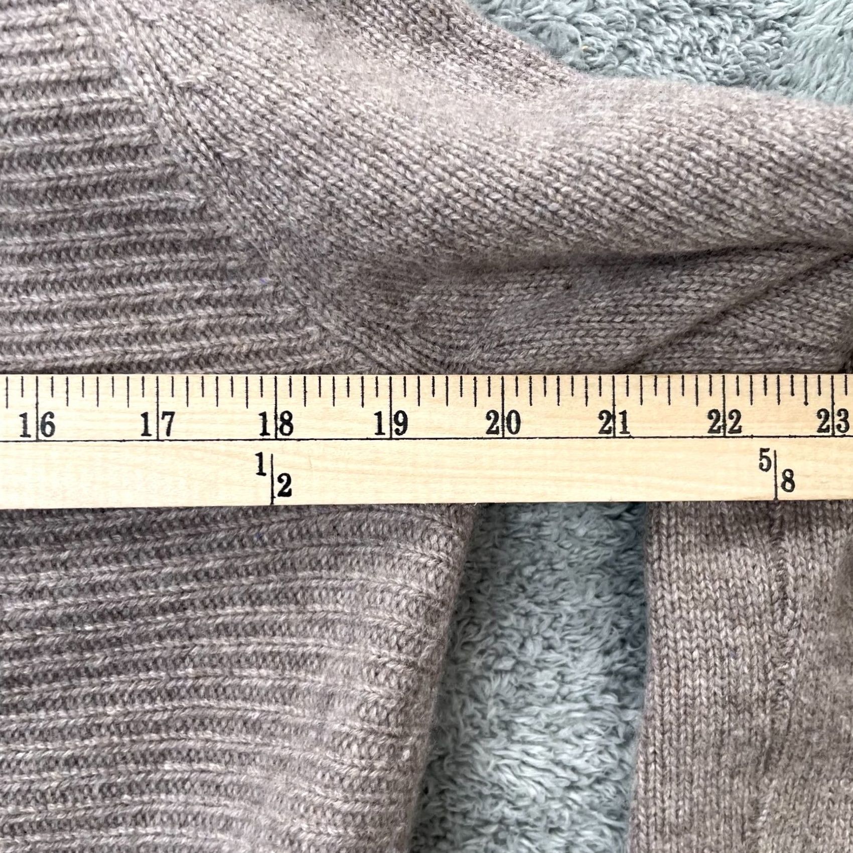 Vintage Garnet Hill Sweater Womens Small Brown Cashmere Cable Mock Pullover Size S / US 4 / IT 40 - 8 Thumbnail