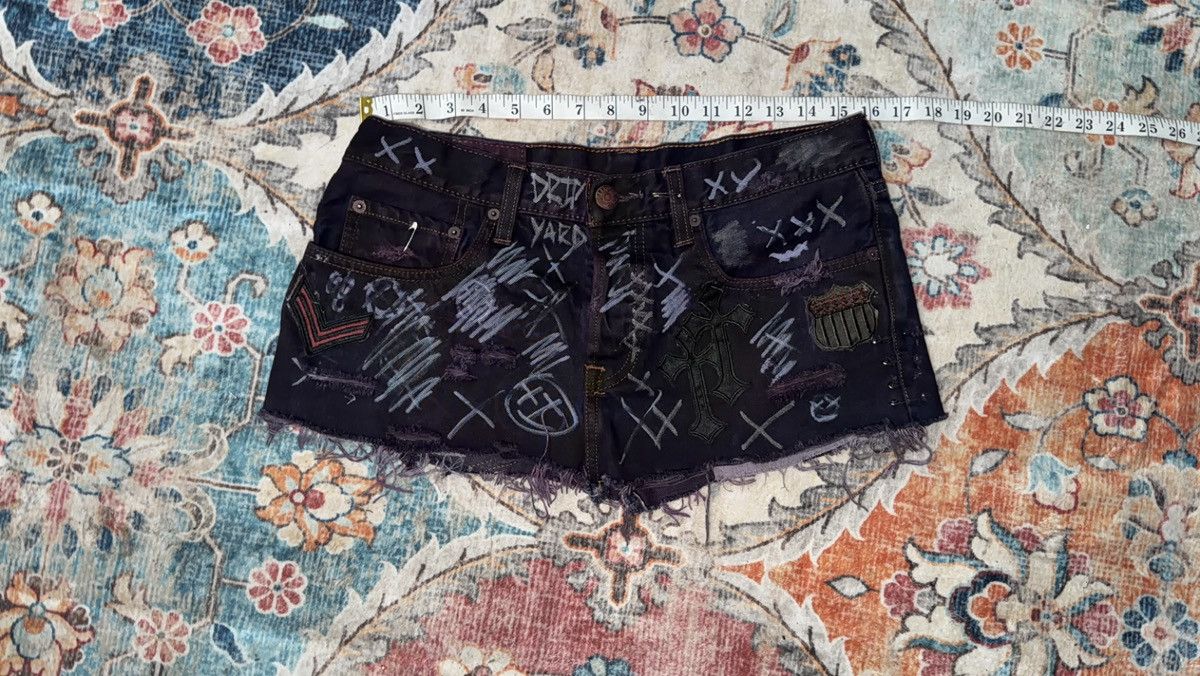 Other Vintage 1of1 Burgundy distressed denim jean skirt Sz. 31 Size 31" - 9 Thumbnail