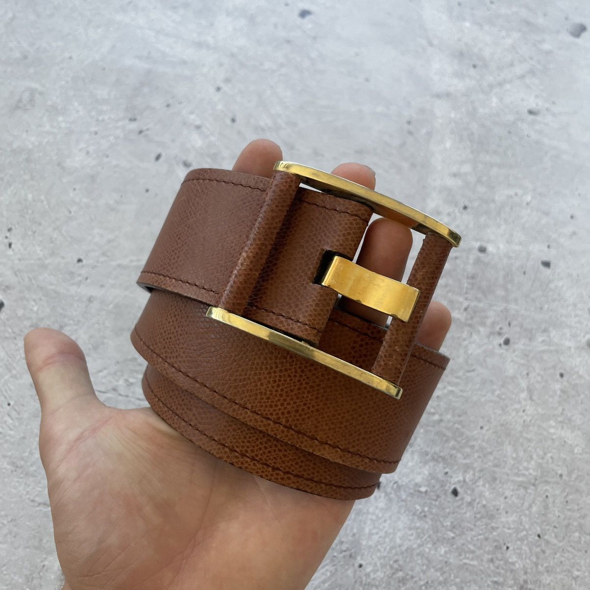 Jil Sander Vintage Jil Sander Leather Belt Luxury Archive Brown Size ONE SIZE - 2 Thumbnail