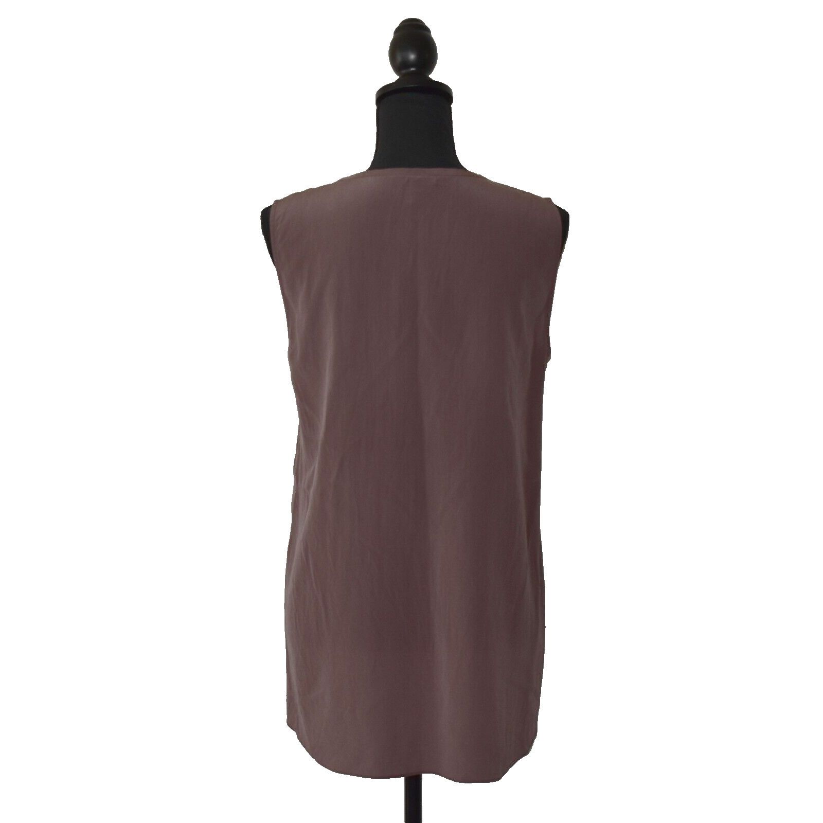 Eileen Fisher EILEEN FISHER Purple-Brown 100% Silk Sleeveless Top Size S Size S / US 4 / IT 40 - 3 Thumbnail
