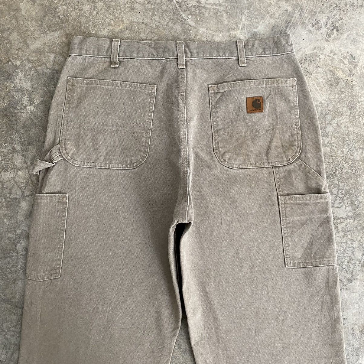Carhartt Size 34x31 Vintage Carhartt Desert Grey Carpenter Work Pants Size US 34 / EU 50 - 23 Thumbnail