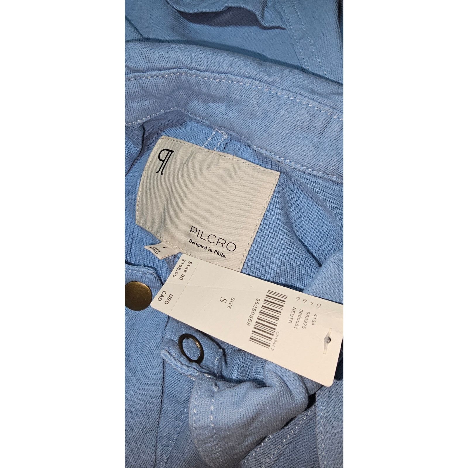 Anthropologie NWT Pilcro Sleeveless Collared Romper $148 SMALL Blue Size 28" / US 6 / IT 42 - 5 Thumbnail