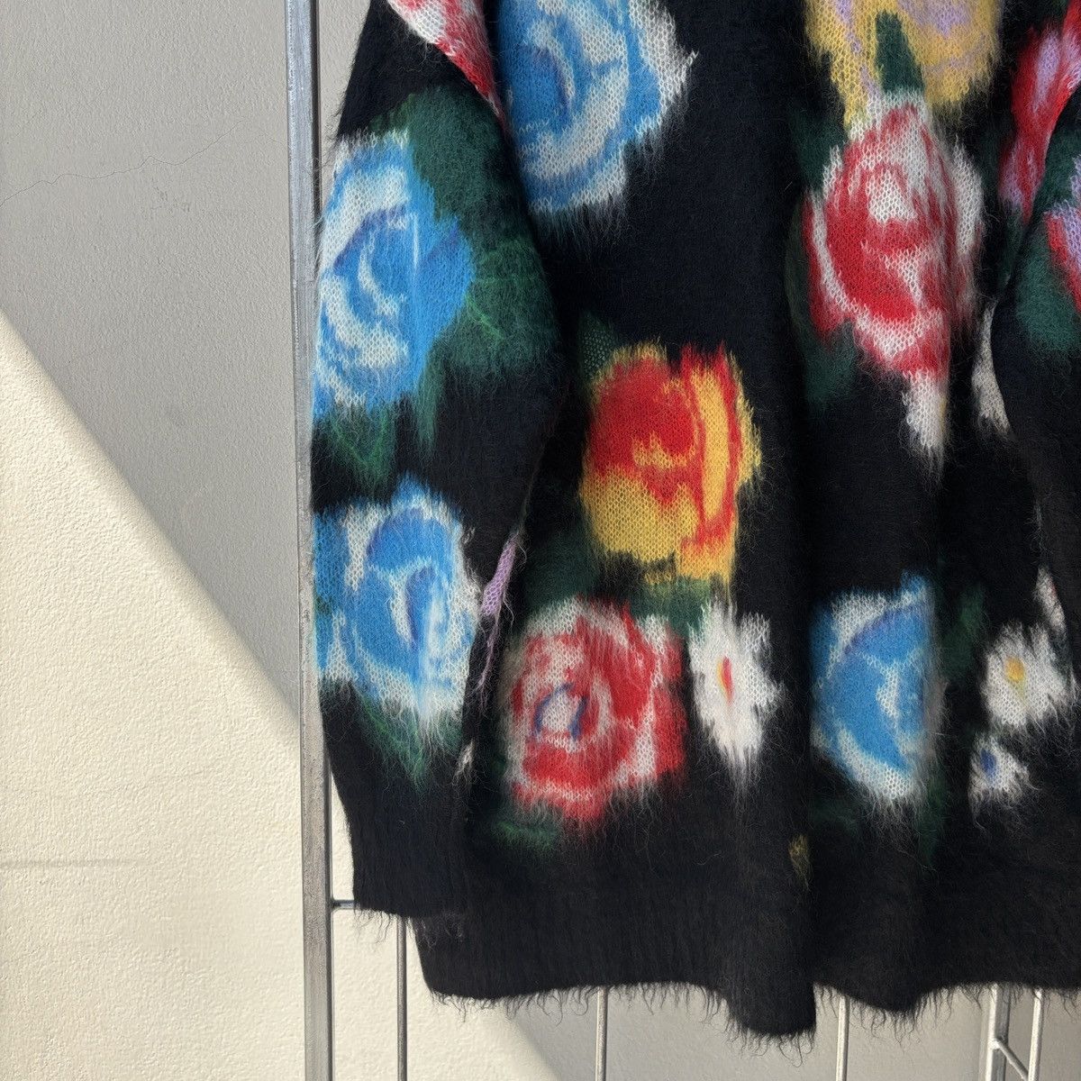 Miu Miu Miu Miu Roses Intarsia Mohair Sweater Size ONE SIZE - 14 Thumbnail