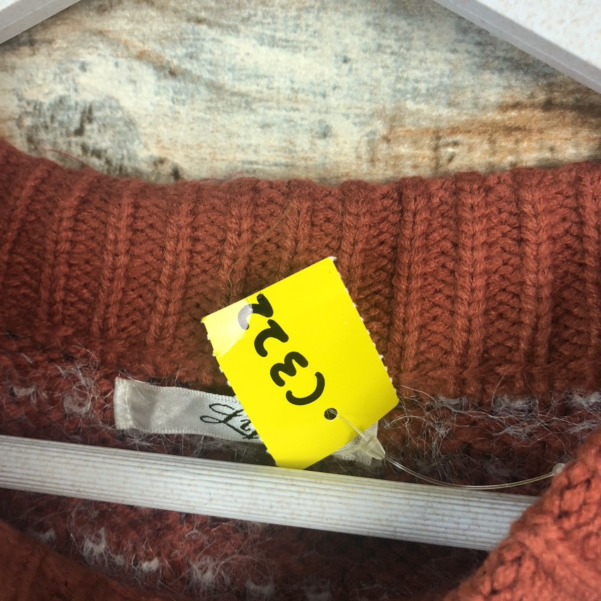 Homespun Knitwear DL Lips Red Mohair shaggy fur Knitwear #C322 Size S / US 4 / IT 40 - 9 Thumbnail