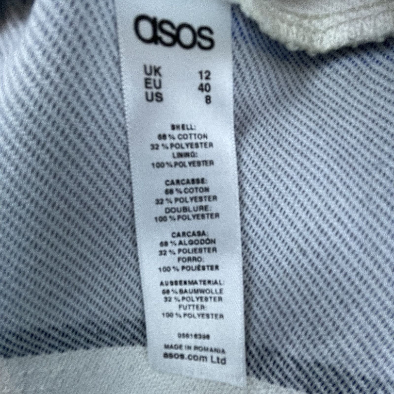 Asos Asos Day Dress 8 Pastel Pink One Shoulder Ruffle Summery Size M / US 6-8 / IT 42-44 - 6 Thumbnail