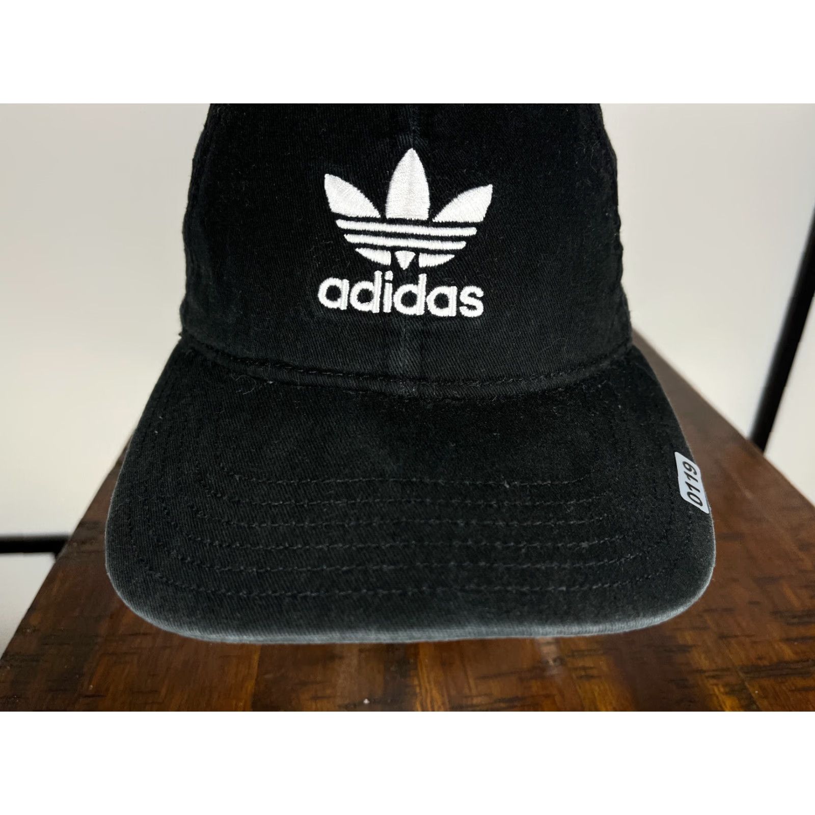 Adidas Adidas Hat Cap Strap Back Adult One Size Black Rome 3 Stripes 100% Cotton Golf Cap Logo Baseball Mens Hat Size ONE SIZE - 3 Thumbnail