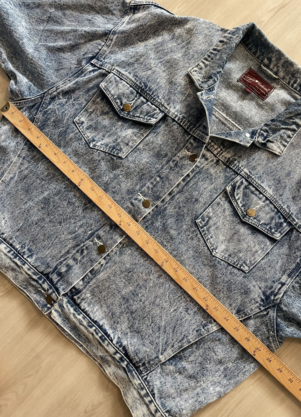 Vintage VTG 80s Sergio Valente Acid Washed Denim Trucker Sz 42 XL Size US XL / EU 56 / 4 - 5 Thumbnail