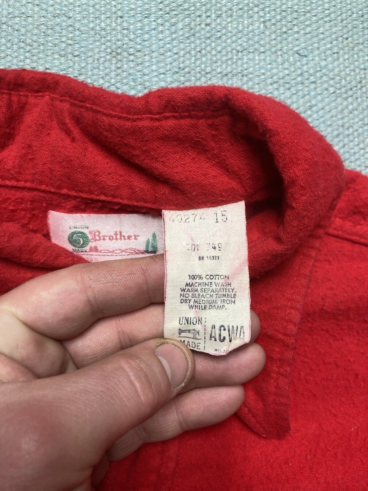 FiveBrother × Vintage 60s five brother chamois flannel work shirt brushed cotton M Size US M / EU 48-50 / 2 - 5 Thumbnail