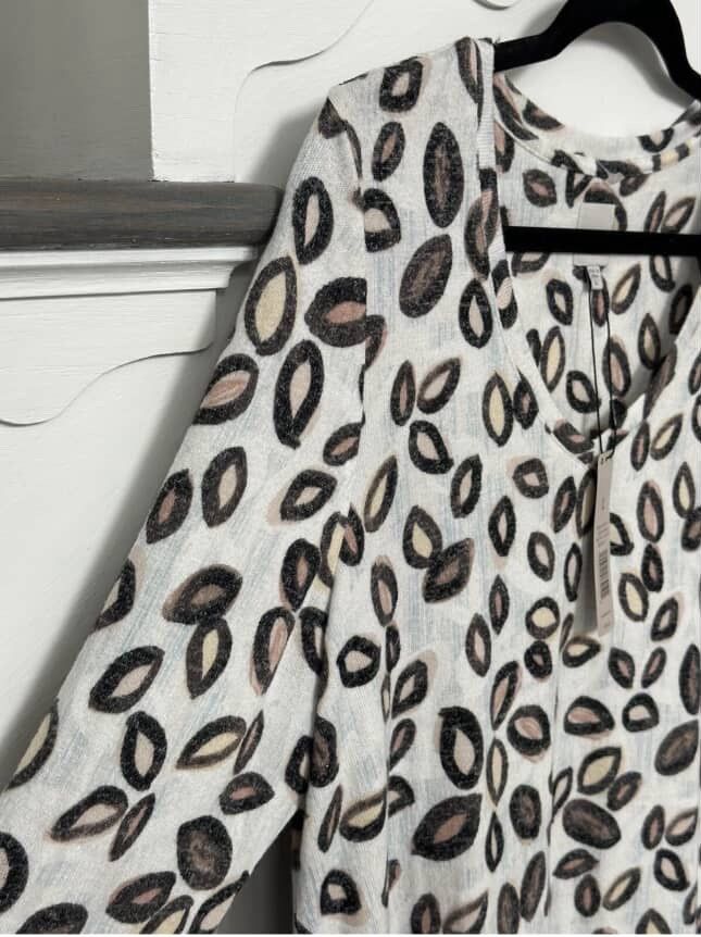 NIC+ZOE NIC+ZOE Tossed Neutrals Print Thick Fabric Women’s Tee Size L / US 10 / IT 46 - 7 Thumbnail