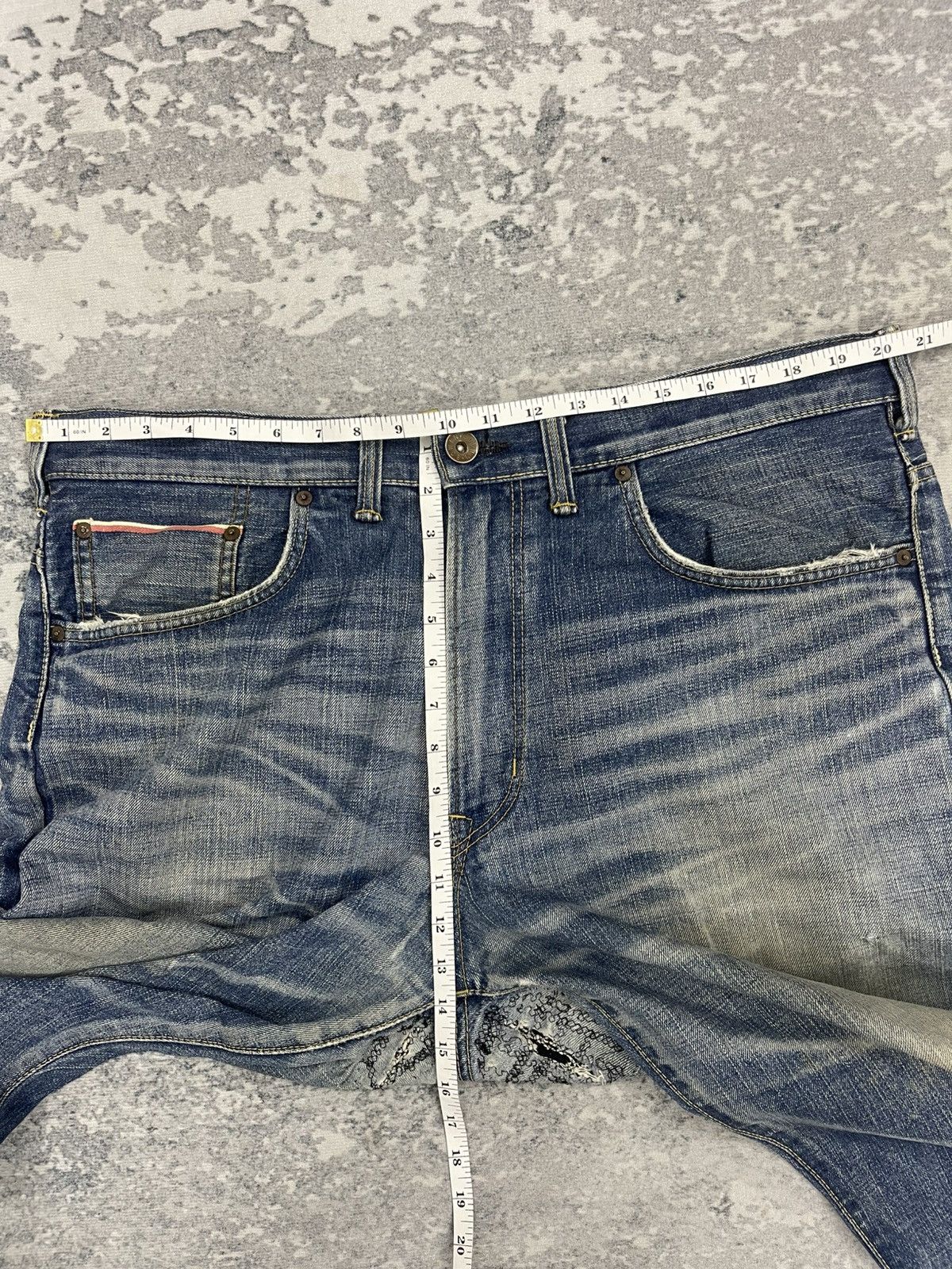 Edwin Vintage Edwin Distressed Salvage denim pants Size US 38 / EU 54 - 20 Thumbnail