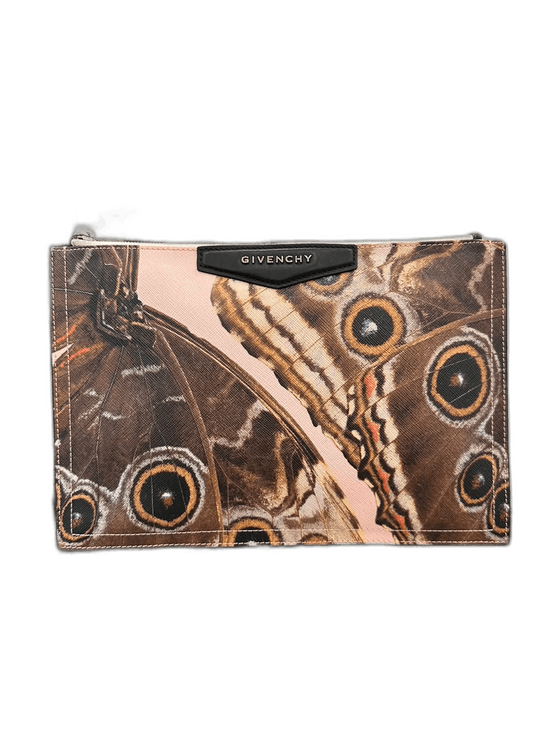 Givenchy Givenchy Butterfly Eyes Zip Clutch 28cm Size ONE SIZE - 1 Thumbnail