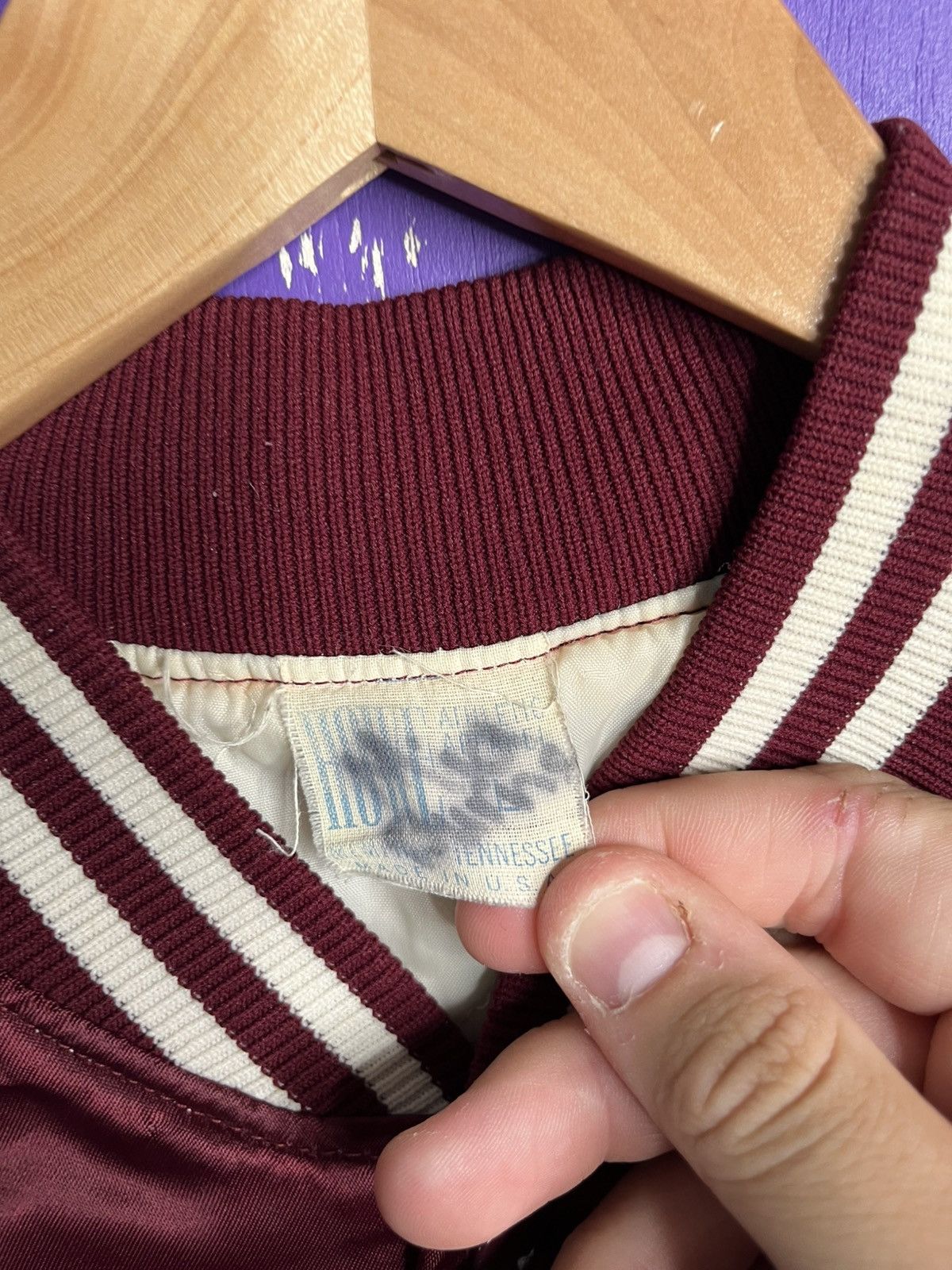 Vintage Vintage 80s Texas ATM Aggies satin jacket Size US L / EU 52-54 / 3 - 4 Thumbnail