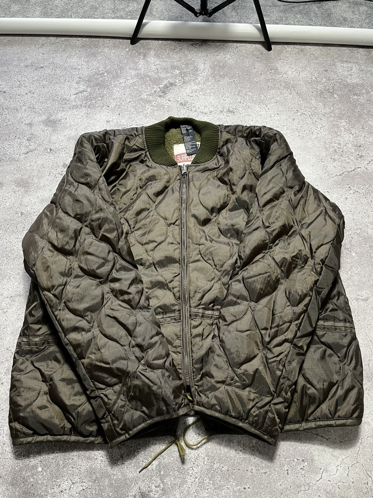 Surplus Research Vintage SURPLUS TEX Quiled Army Sherpa bomber jacket Size US XXL / EU 58 / 5 - 7 Thumbnail
