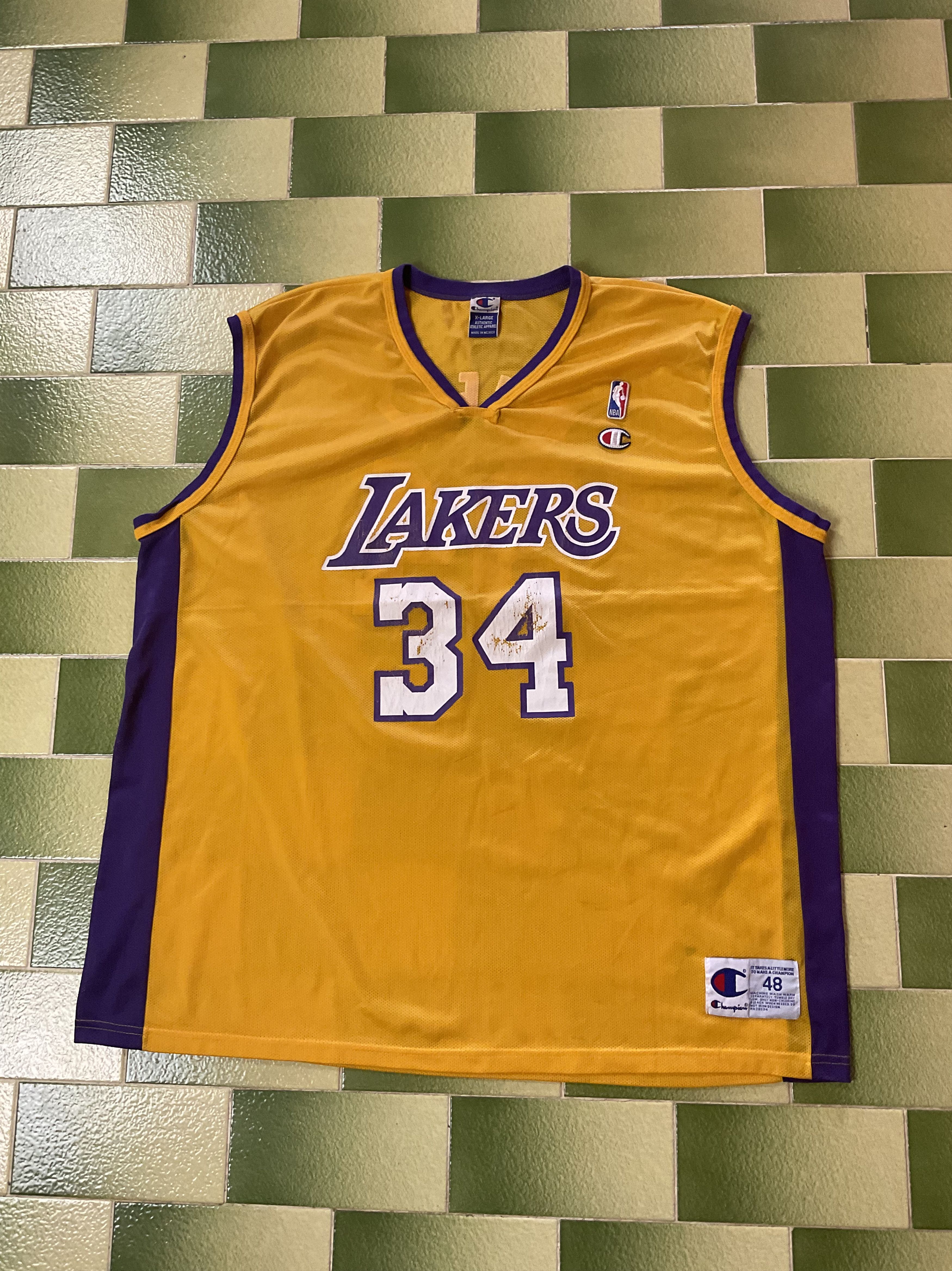 NBA Two Vintage NBA LA Lakers Kobe Bryant & Shaq Swingman Jersey Size US XL / EU 56 / 4 - 5 Thumbnail