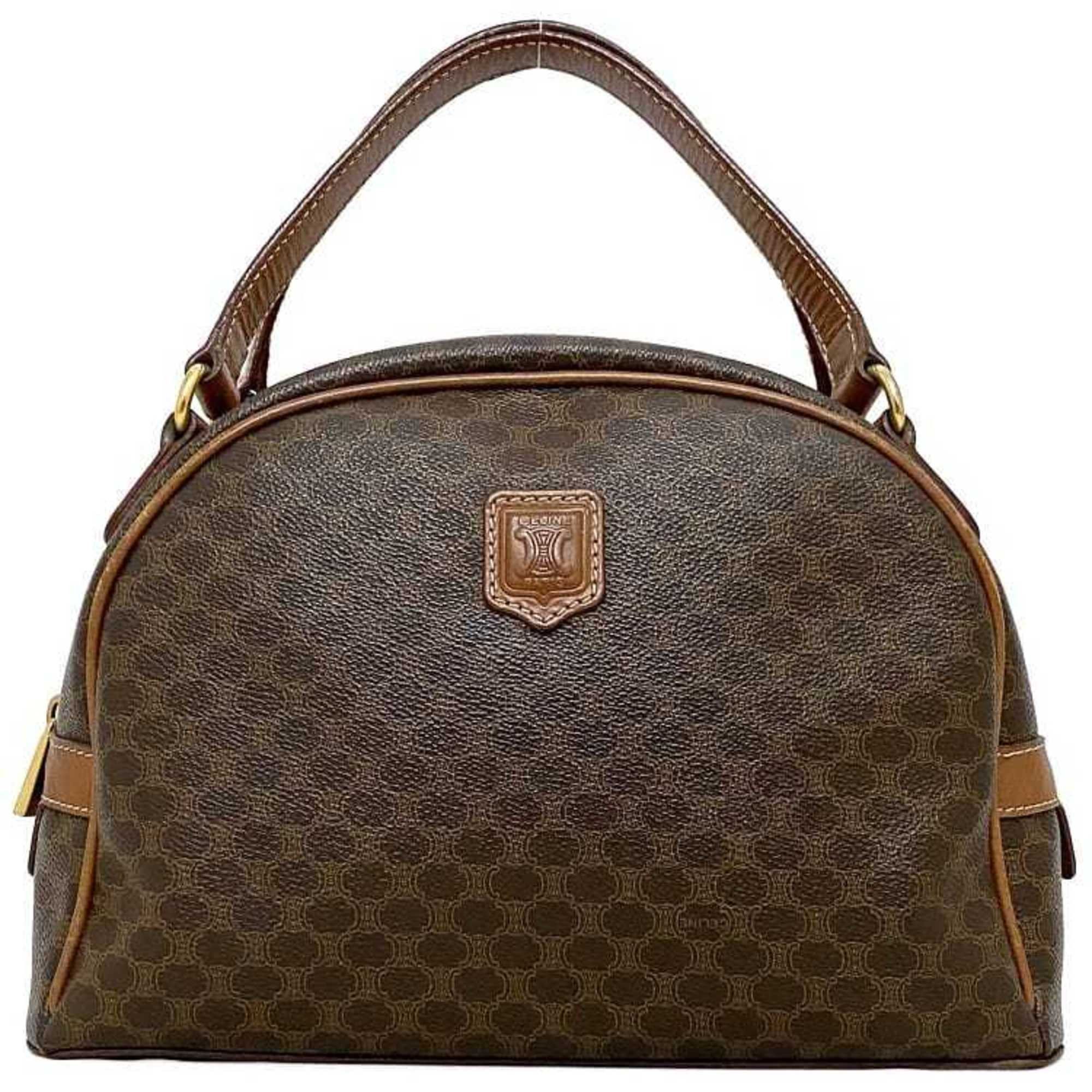 image of Celine Handbag Brown Macadam Mc96 Pvc Leather Ladies Compact, Women's