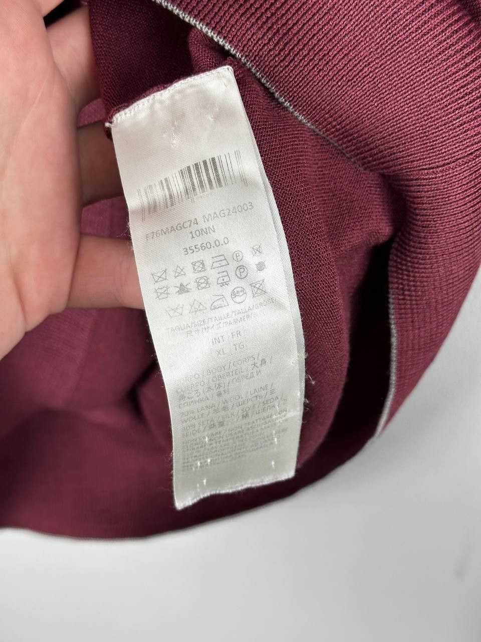 Eleventy Eleventy Paris Luxury Silk Wool Burgundy Sweater Size US XL / EU 56 / 4 - 9 Thumbnail