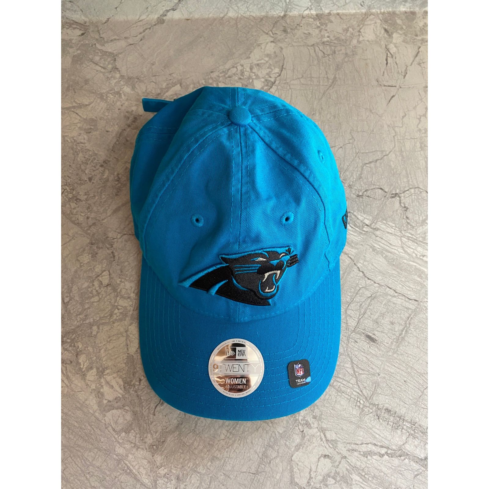 New Era NWT Carolina Panthers Women's Strapback Hat Size ONE SIZE - 3 Thumbnail
