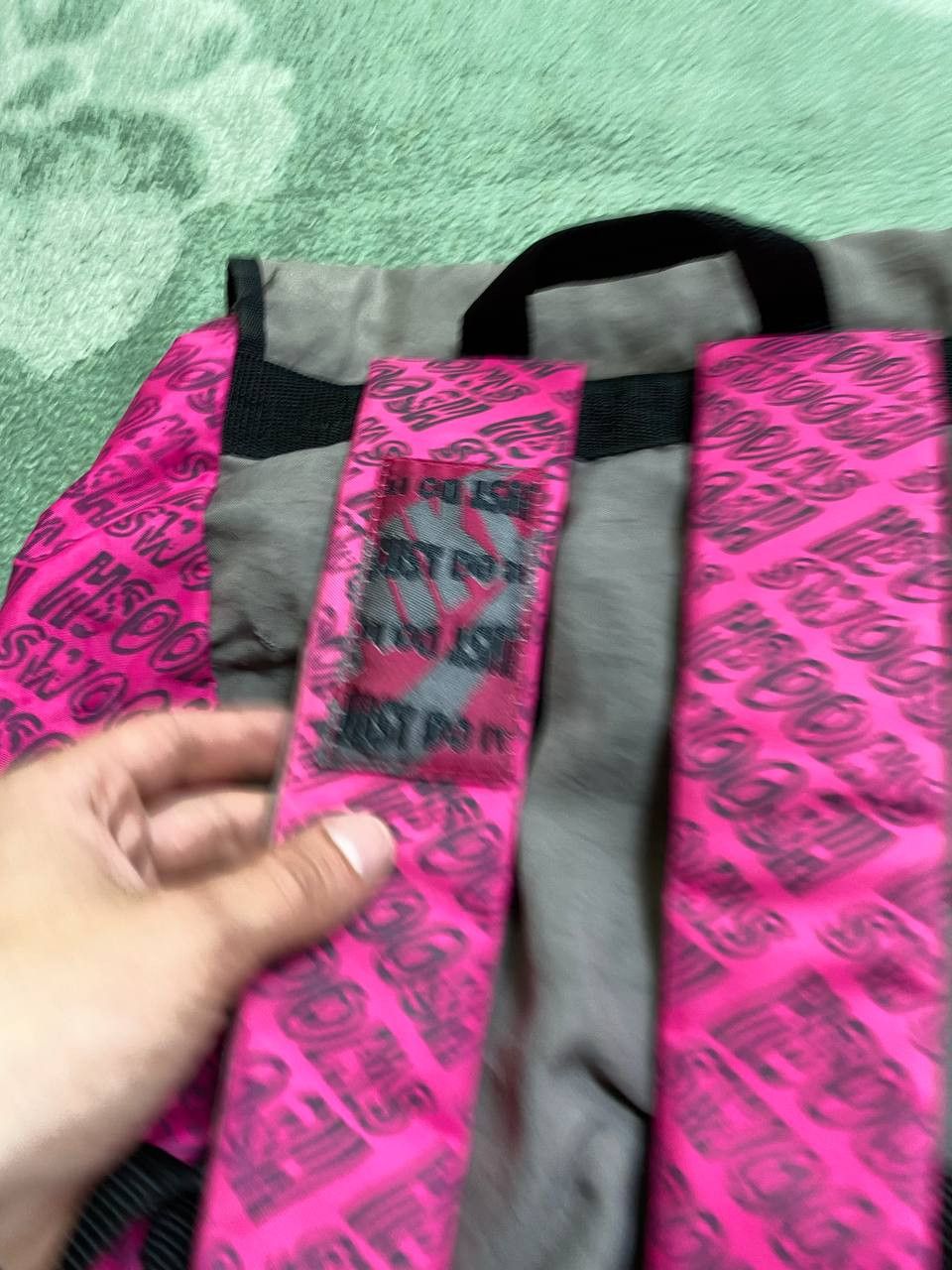 Nike Backpacks big logo Vintage Nike pink print streetwear Y2K Size ONE SIZE - 17 Thumbnail