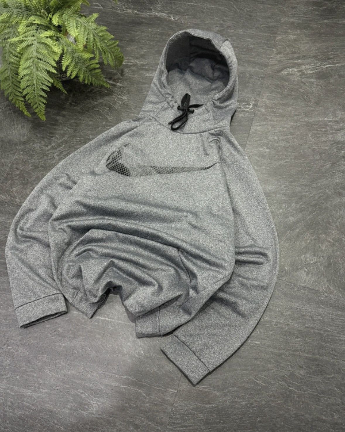Nike 00s Nike Vintage Big Swoosh Logo Dri-Tit Hoodie Rare Size US S / EU 44-46 / 1 - 3 Thumbnail