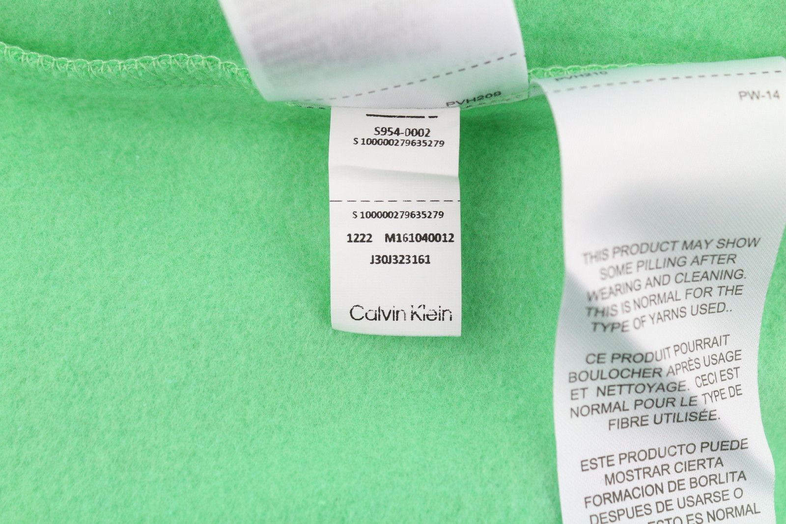 Calvin Klein L Green Crew Embroidered Logo Sweatshirt 87439 Size US L / EU 52-54 / 3 - 9 Thumbnail
