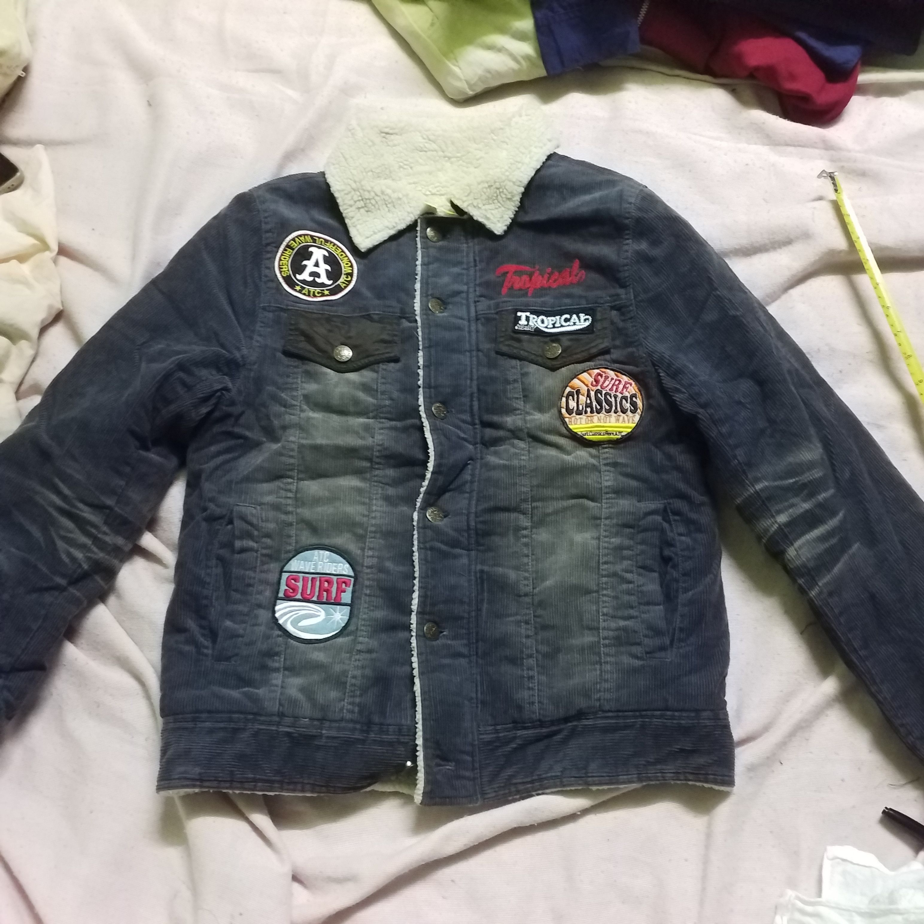 Vintage CODUROY DISTRESS DESIGN OVER PATCH Size US S / EU 44-46 / 1 - 1 Thumbnail