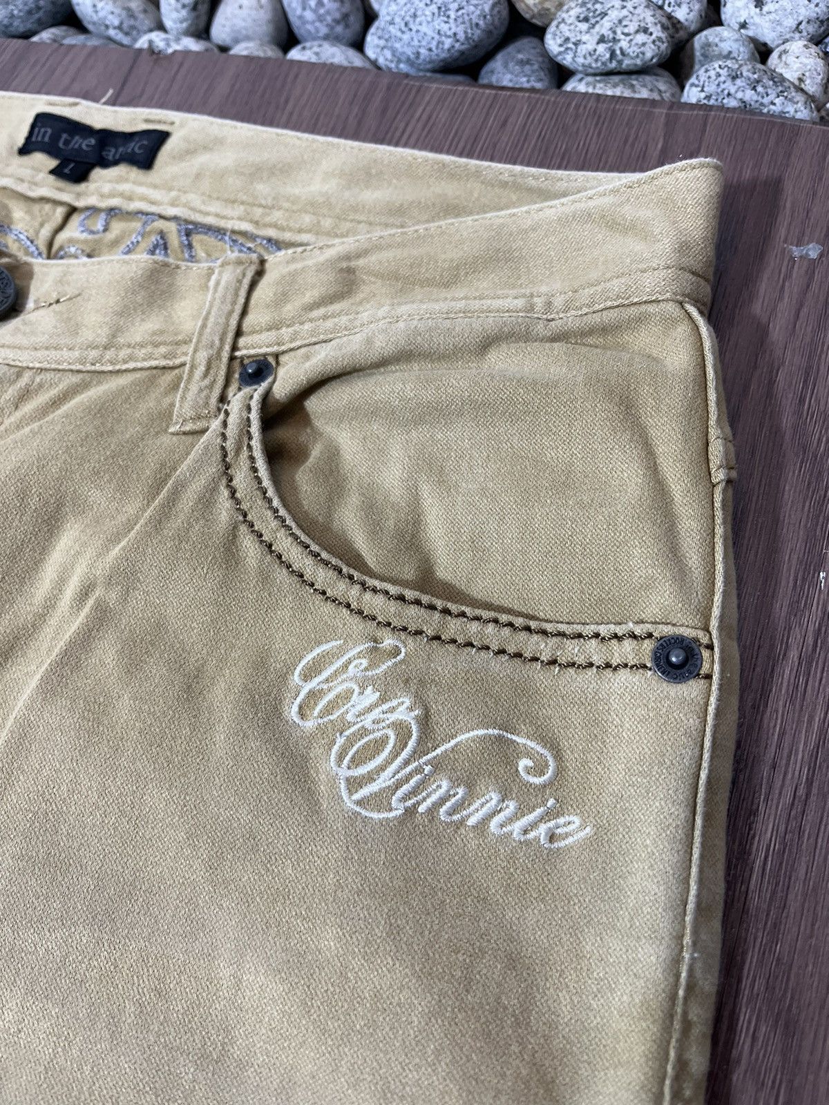 In The Attic × Japanese Brand In The Attic Back Embroidery Suede Pants Size US 33 - 8 Thumbnail