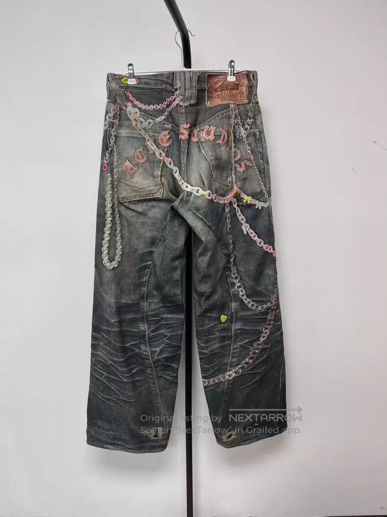 Acne Studios Acne Studios 1981f Candy Chain 3D Printed Loose Low-Rise W Size 26" / US 2 / IT 38 - 2 Thumbnail