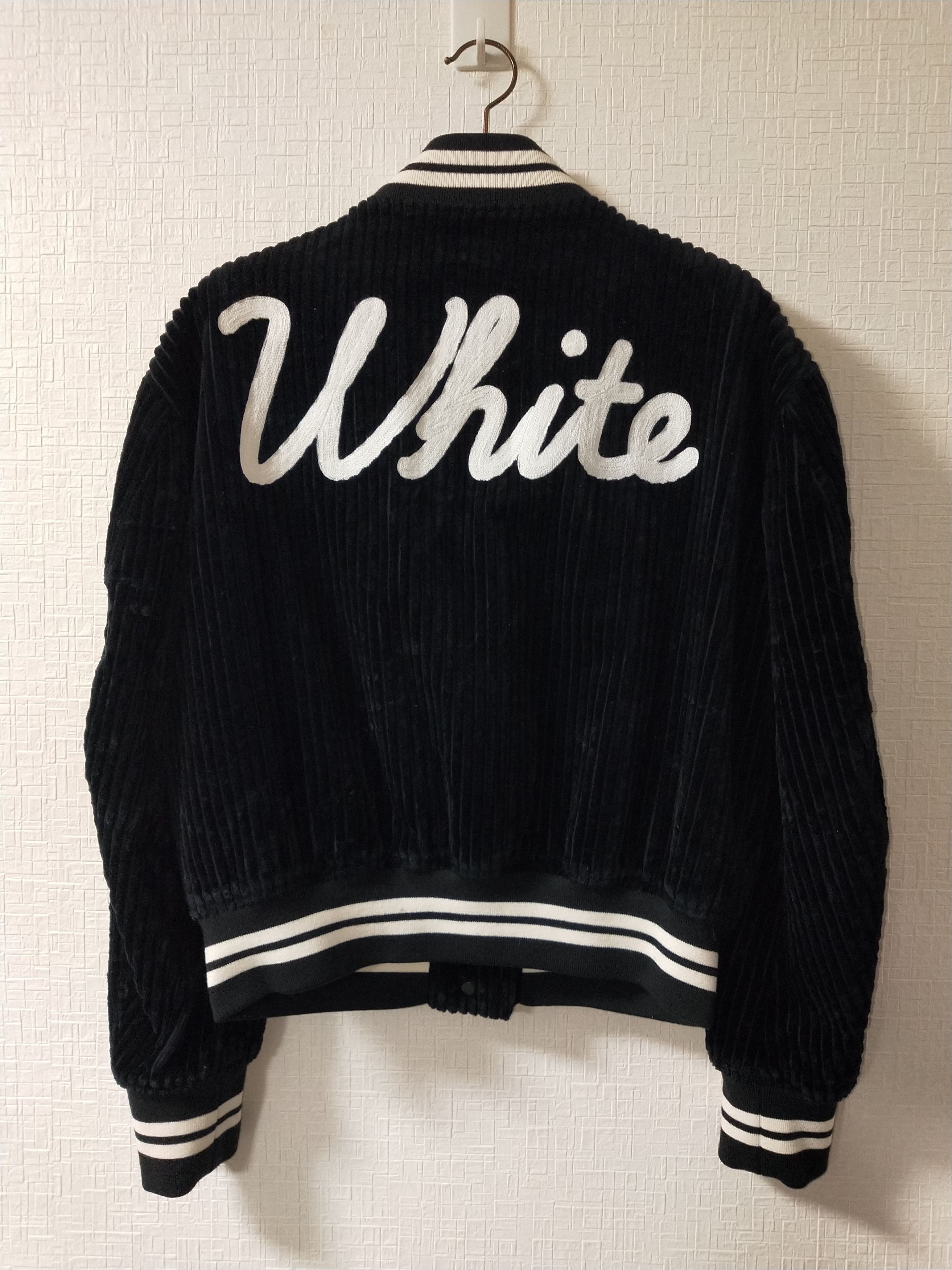 Off-White Corduroy Diagonal Varsity Jacket Size US XS / EU 42 / 0 - 2 Thumbnail