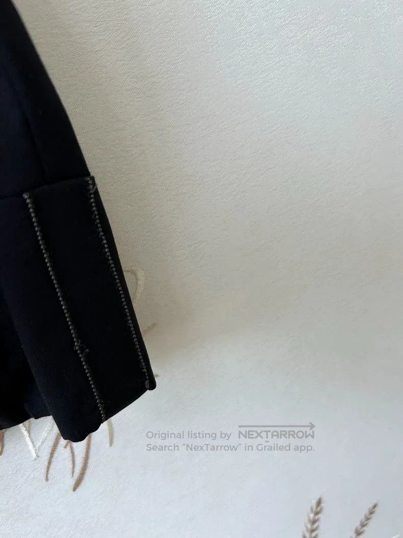 Brunello Cucinelli Brunello Cucinelli Black Wool Beaded Chain Pants. Size US 40 / EU 56 - 3 Thumbnail