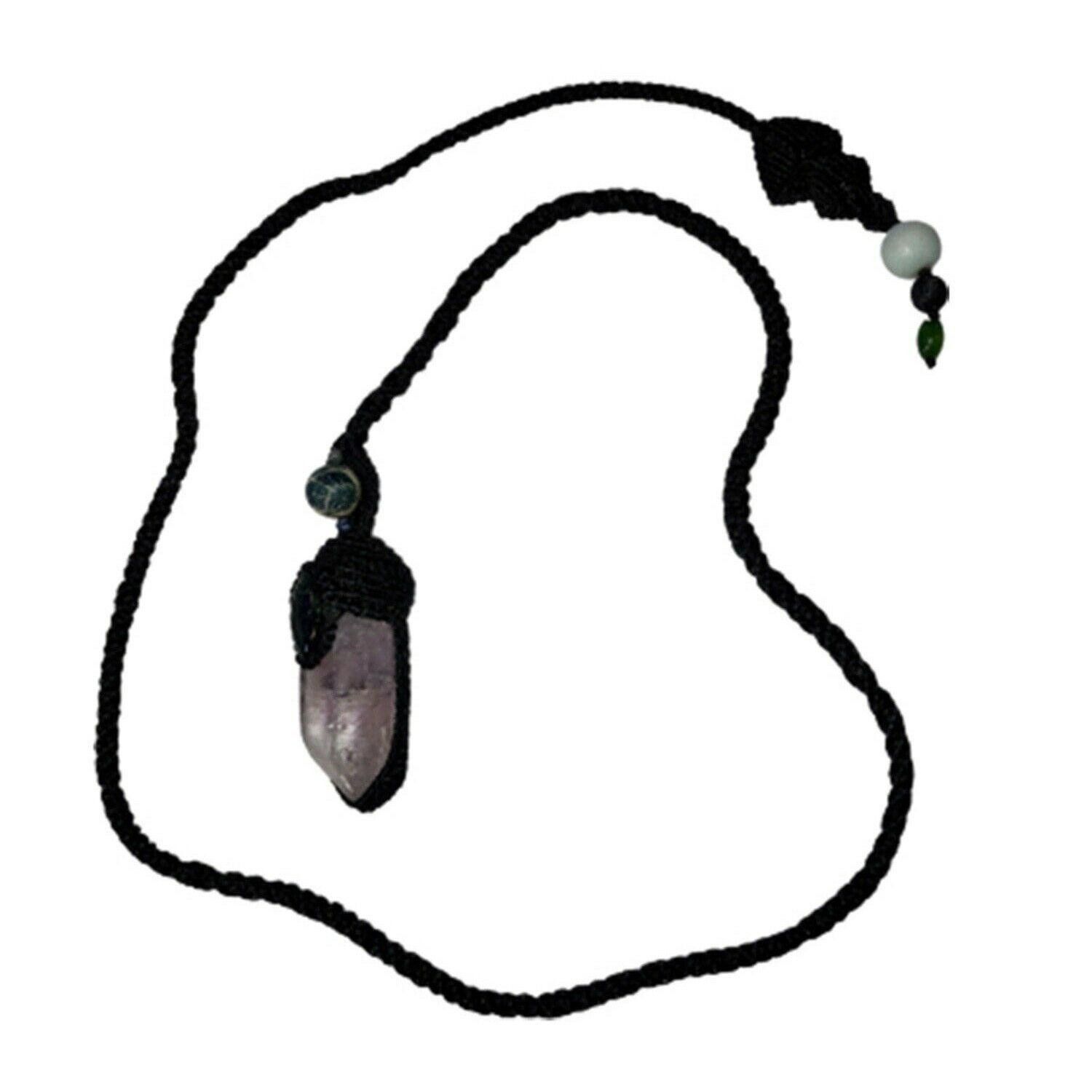 Designer Amethyst with Mexican Fire Opal& Green Jade Artisan Necklace Size ONE SIZE - 5 Thumbnail
