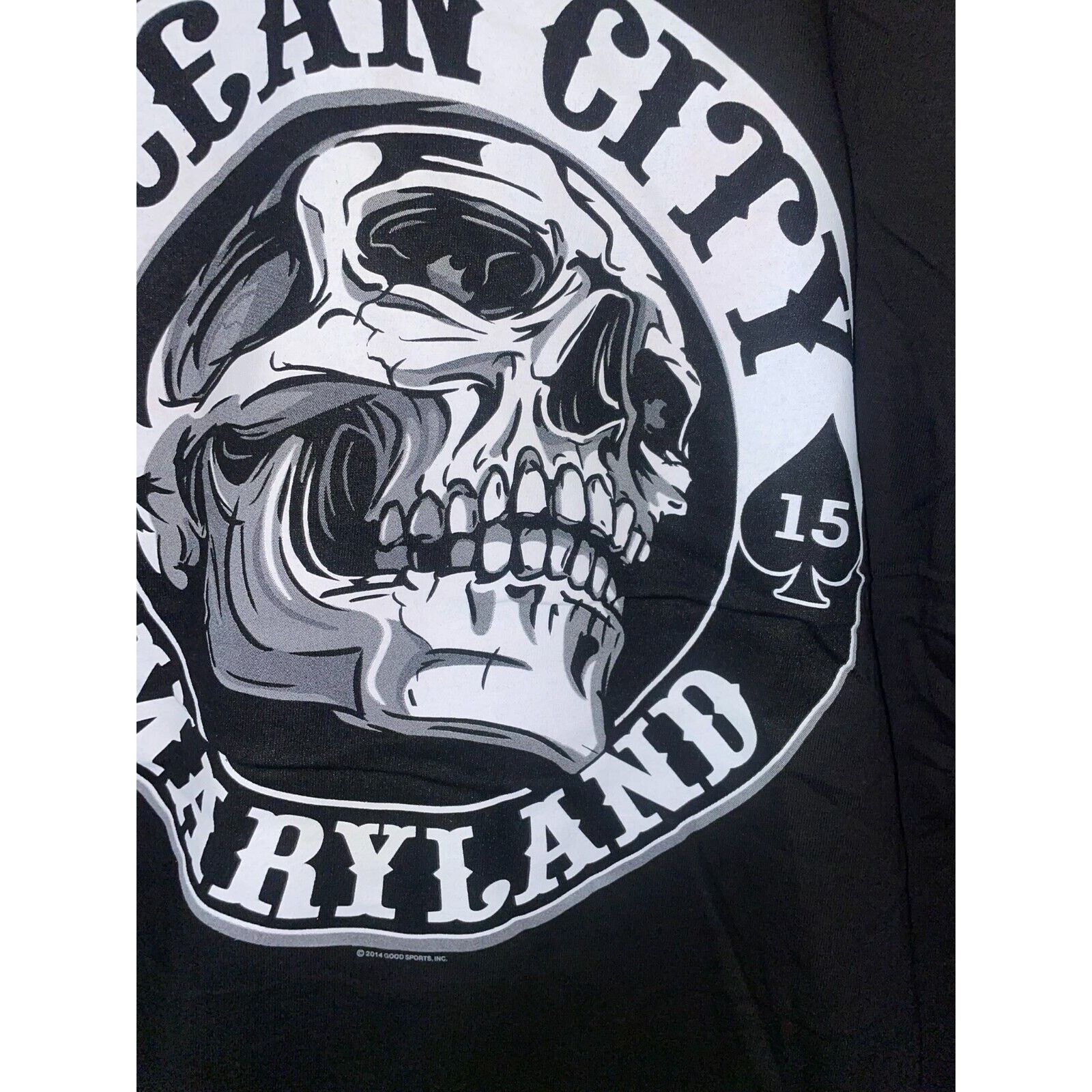 Other Ocean City Biker Shirt Maryland Skull Graphic Black L Tee Size US L / EU 52-54 / 3 - 8 Thumbnail