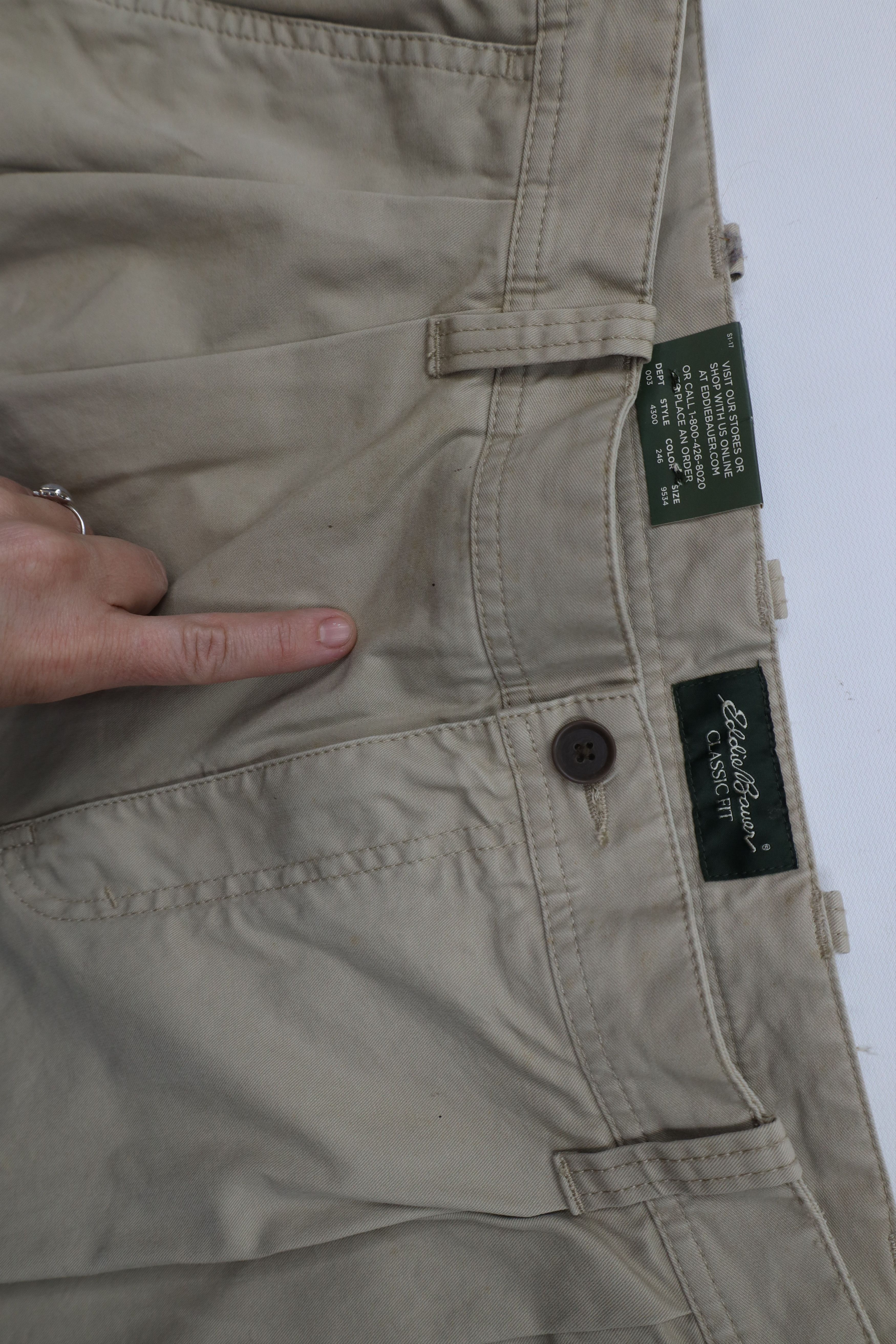 Eddie Bauer Deadstock Vintage Eddie Bauer Pleated Wide Leg Chino Pants Size US 36 / EU 52 - 6 Thumbnail