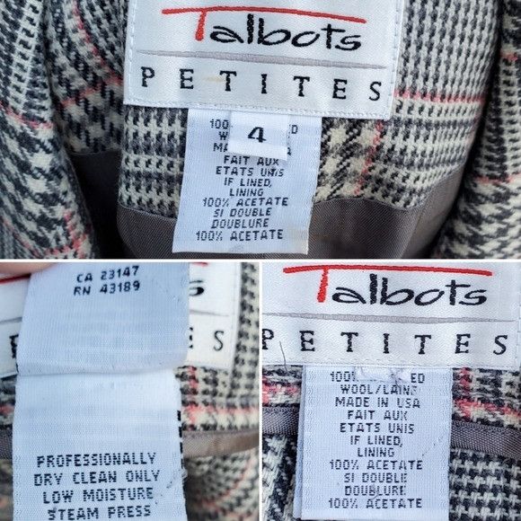 Talbots × Vintage Vintage 90s Talbots Pink Gray Herringbone Glen Plaid Skirt B Size S / US 4 / IT 40 - 8 Thumbnail