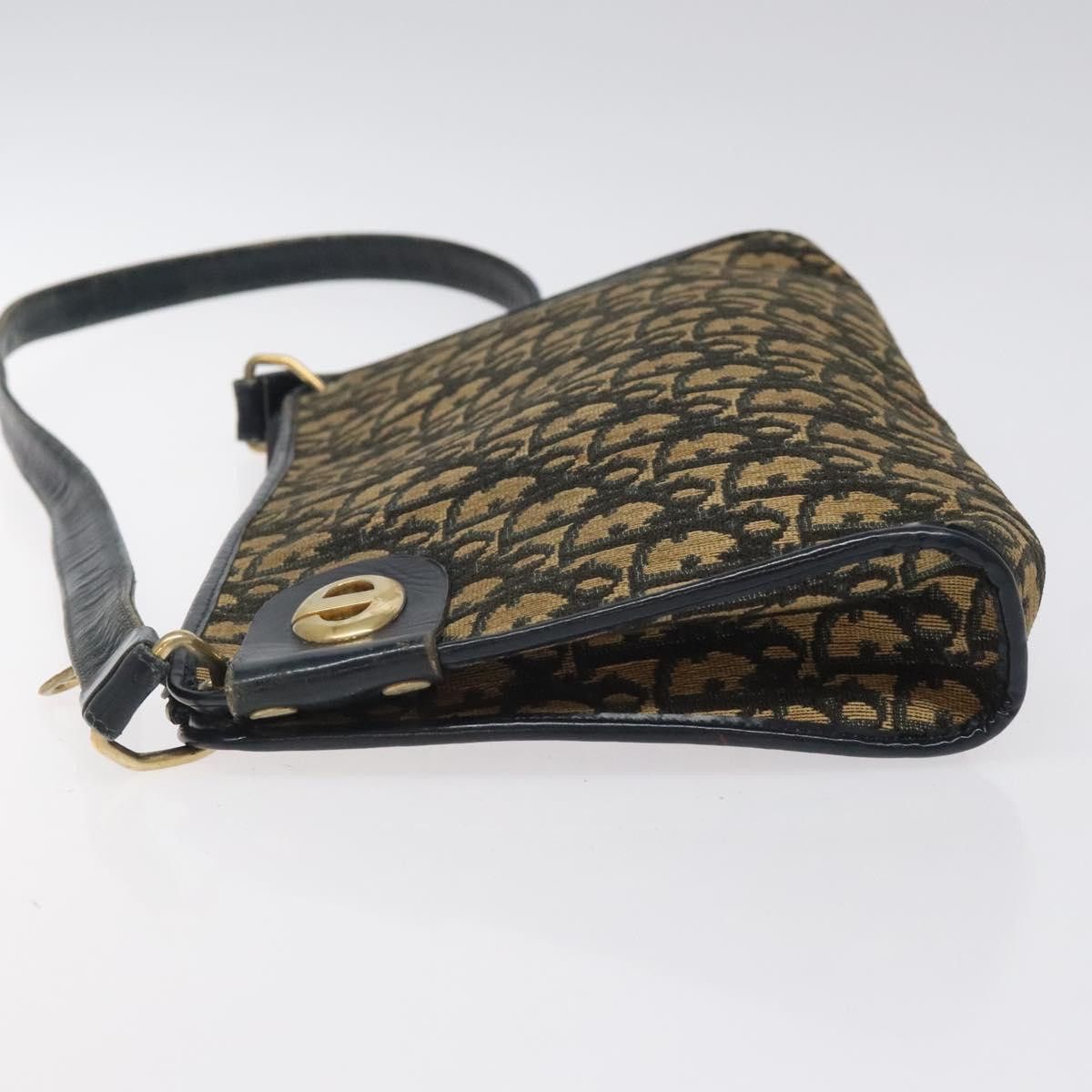 Dior DIOR Trotter Canvas Shoulder Bag Navy Gold Size ONE SIZE - 5 Thumbnail