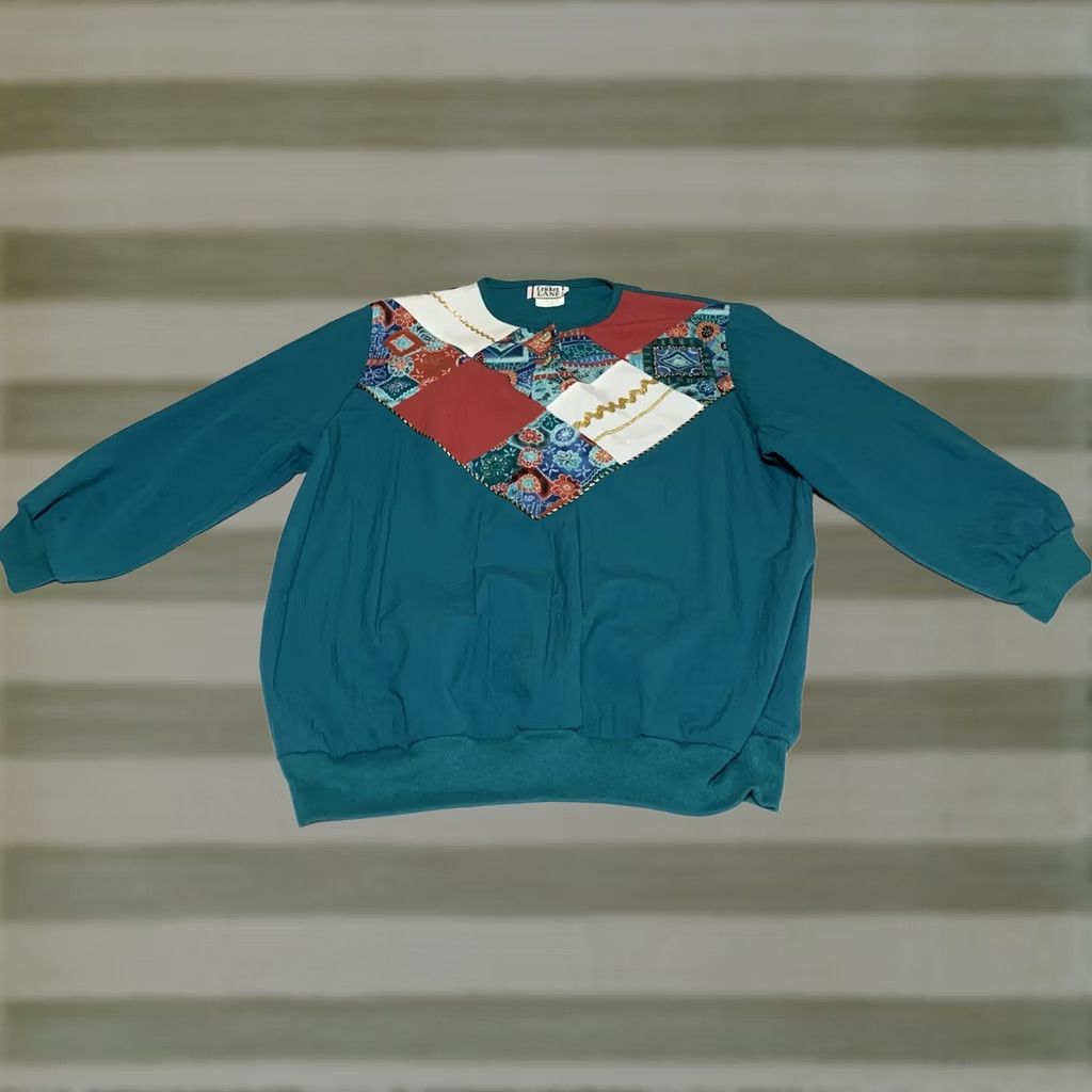 Vintage VINTAGE Cricket Lane Women’s 12 Windbreaker Green Made in USA Pullover Casual Everyday 1980s Mens Womens Girls Boys Size XL / US 12-14 / IT 48-50 - 1 Thumbnail