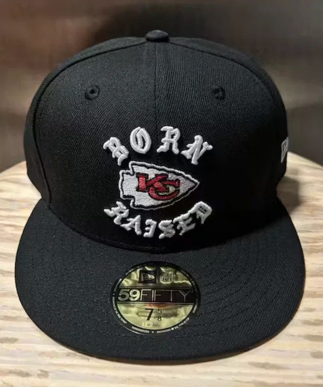 Born X Raised × NFL (7 5/8) NFL NEW ERA + CHIEFS FITTED ROCKER HAT: BLACK Size ONE SIZE - 1 Thumbnail